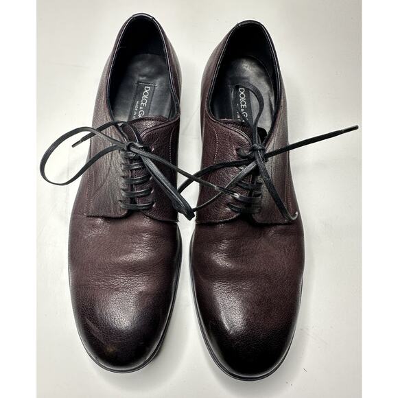 Dolce & Gabbana Men\'s Burgundy Leather Formal Dress Shoe Size 7 main image 6